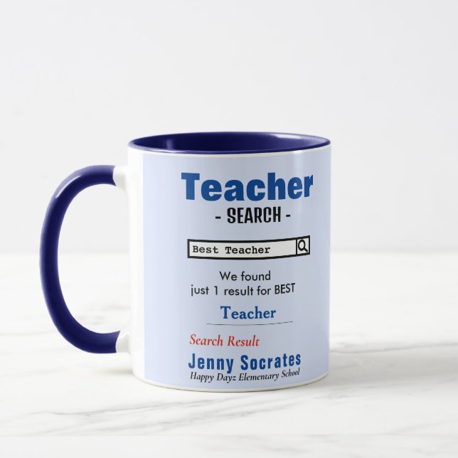 Funny Custom Best Teacher Mug (Left)