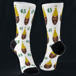 Funny Custom Birthday Face with Party Hat & Age Socks<br><div class="desc">Make milestone birthdays unforgettable with this funny custom face design, featuring your chosen photo wearing a festive party hat alongside the birthday age. Personalise it by replacing the sample image with the celebrant’s face and updating the number to match their special year—whether it’s 18, 21, 30, 40, 45, 50, or...</div>