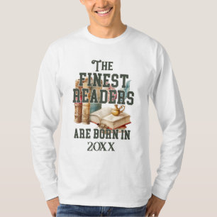 Funny Custom Book Lover Birth Year Birthday T-Shirt