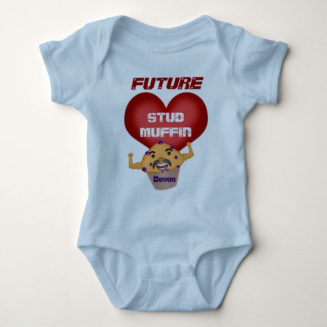 Funny Custom Boy Valentine's Day T-Shirt Baby Bodysuit (Front)