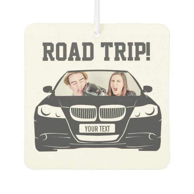 Funny Custom Car Photo Road Trip Car Air Freshener (Front)