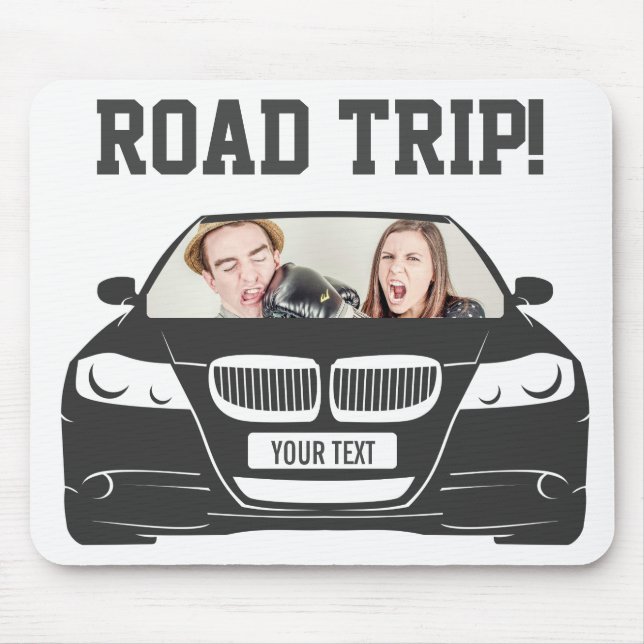 Funny Custom Car Photo Road Trip Mouse Pad (Front)