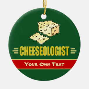 Funny Custom Cheese Christmas Ceramic Tree Decoration
