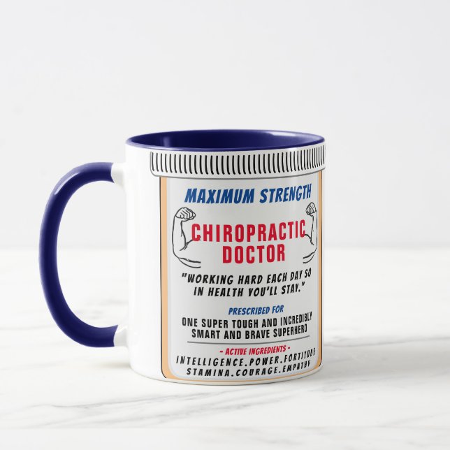 Funny Custom Chiropractor Gift Mug (Left)
