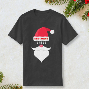 Funny Custom Christmas Santa's Favourite Uncle T-Shirt