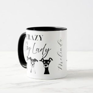 Funny Custom Crazy Dog Lady Mug