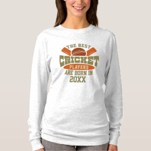 Funny Custom Cricket Birthday Birth Day Name T-Shirt