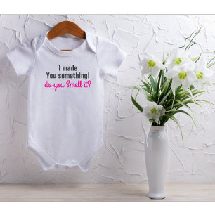 Funny Custom Cute Quote Black Pink Baby Bodysuit