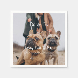 funny Custom dog photo We Do Too Eucalyptus  Napkin