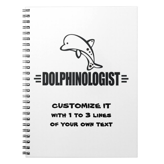 Funny Custom Dolphins Notebook (Front)