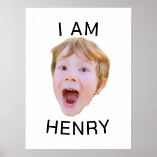 Funny Custom Face   Birthday Party Matching  Poster
