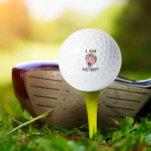 Funny Custom Face Golf Birthday Party Matching  Golf Balls