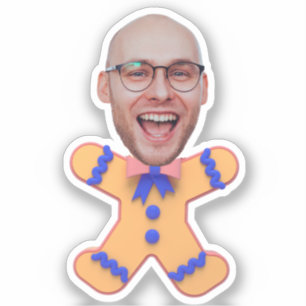 Funny Custom Face Photo Gingerbread Men Christmas