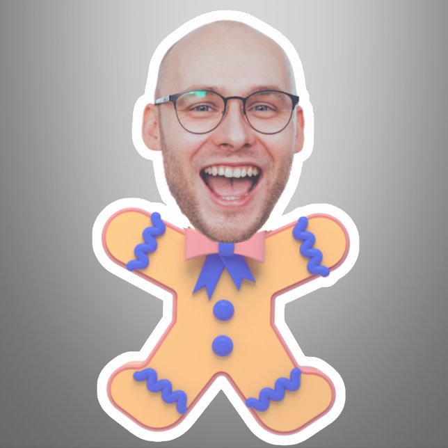 Funny Custom Face Photo Gingerbread Men Christmas (Creator Uploaded)