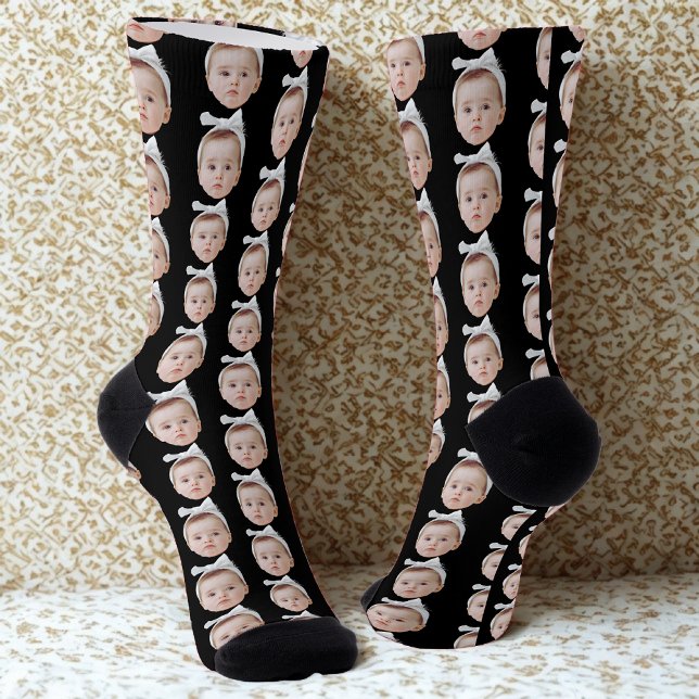 Funny Custom Face Photo Personalised Face Socks (Creator Uploaded)
