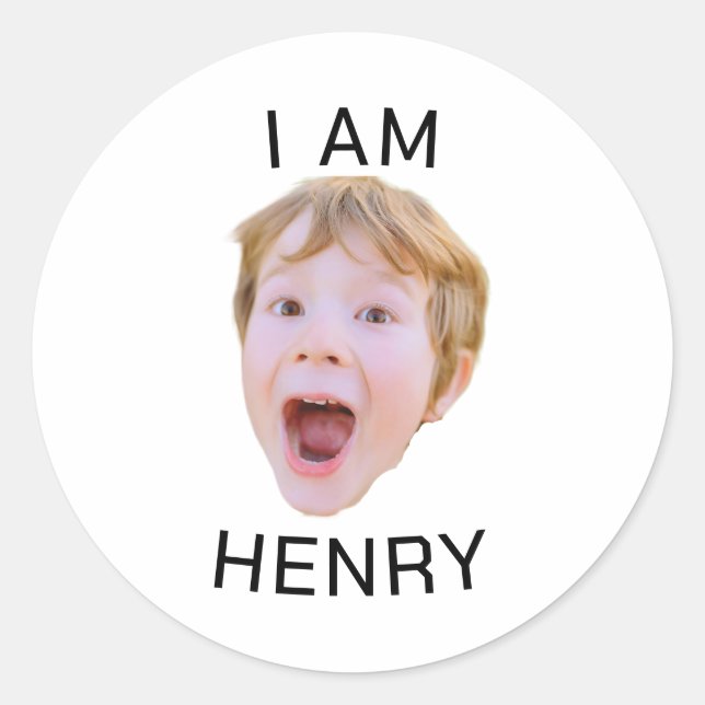 Funny Custom Face Sticker Birthday Party Matching  (Front)