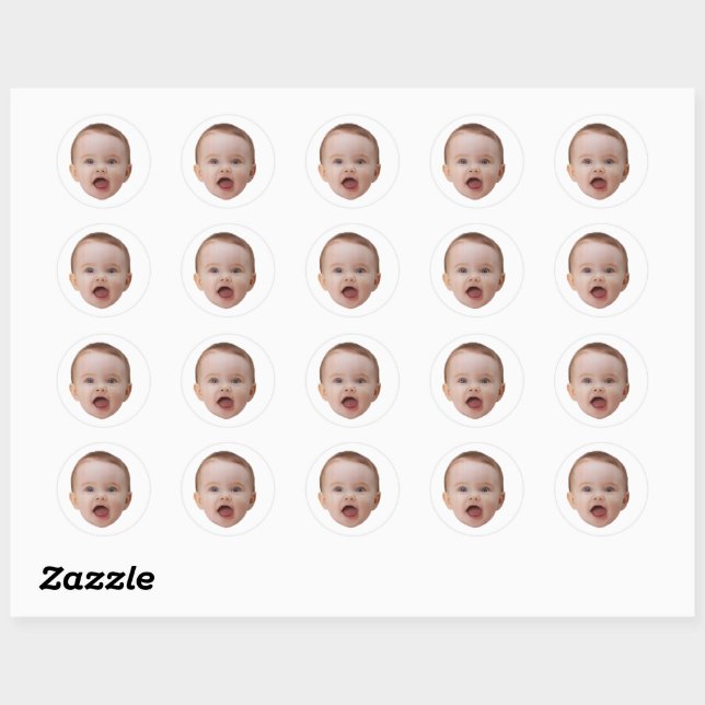 Funny Custom Face Stickers Personalised Face Photo (Sheet)