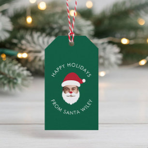 Funny Custom Face Swap Santa Claus Christmas Text Gift Tags