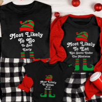 Funny Custom Family Christmas Most Likely To Elf