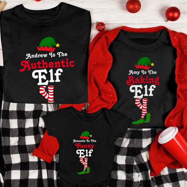 Funny Custom Family Christmas Most Likely To Elf Tri-Blend Shirt (Creator Uploaded)
