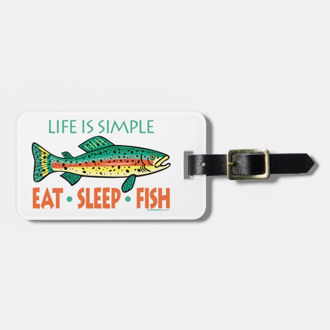 Funny Custom Fishing Luggage Tag (Front Horizontal)