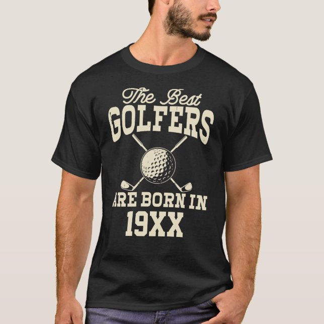 Funny Custom Golf Year Born Name  T-Shirt (Front)