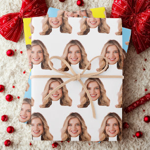 Funny Custom Heads Photo Gift Wrap Custom Face