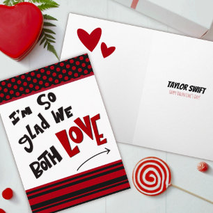 Funny Custom Love Valentine Hearts Card