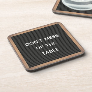 Funny Custom Message Letterboard Marquee Sign Coaster