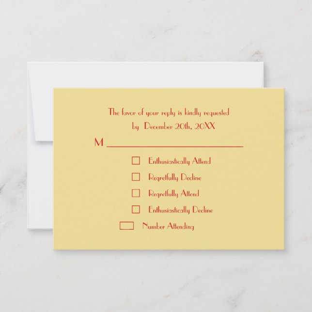Funny Custom Modern Holiday Christmas Party RSVP Card (Front)