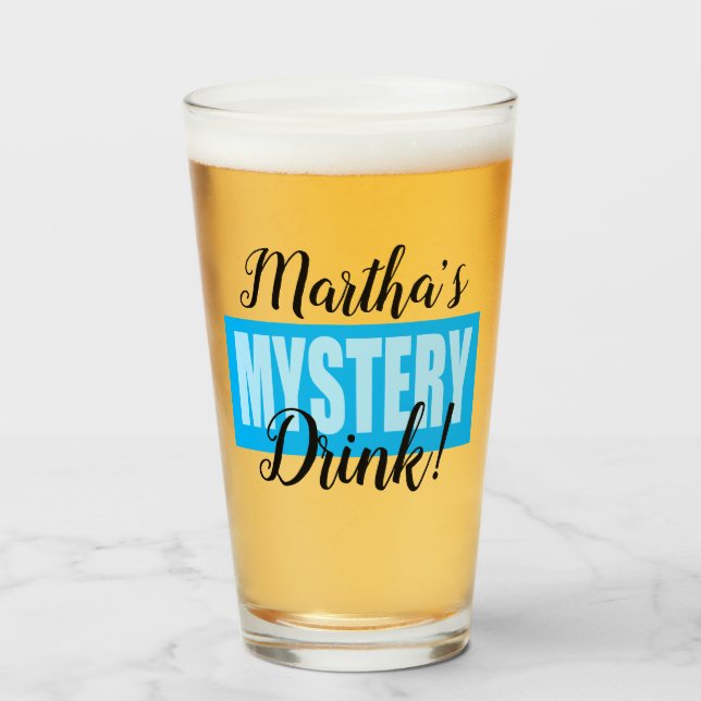 Funny Custom Mystery Drink Glass (Front Filled)