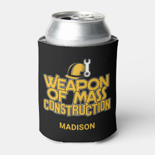 Funny custom name Construction Worker Can Cooler