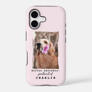 Funny Custom Name Dog Photo Keepsake Pastel Pink