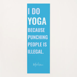 Funny custom name double-sided yoga mat