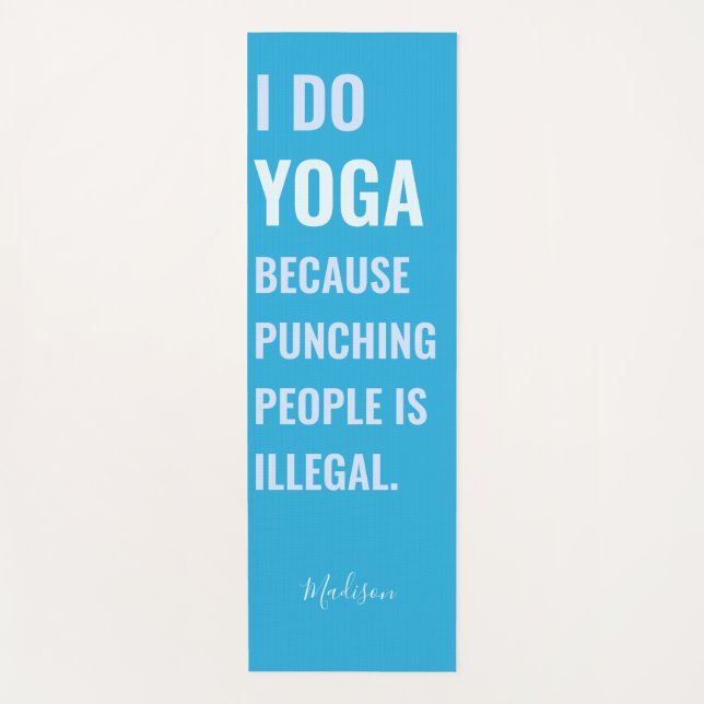 Funny custom name double-sided yoga mat (Front)