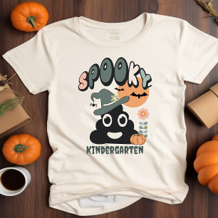 Funny Custom Name Grade Year Retro Wavy Spooky Poo T-Shirt