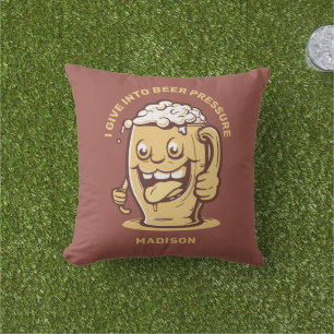Funny Custom Name & Text Beer Cushion