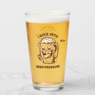 Funny Custom Name & Text Beer Glass