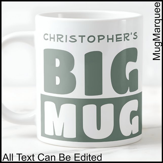 Funny Custom Name Text Two Tone Big Mug 009 (Creator Uploaded)