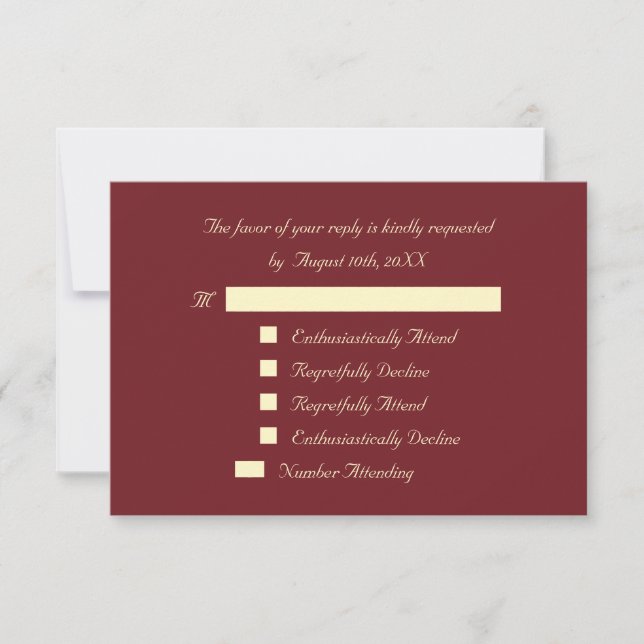 Funny Custom Party Event RSVP Invitation Card (Front)