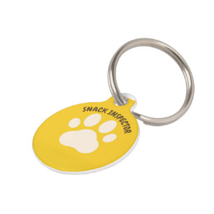Funny Custom Pet ID Tag – “Snack Inspector”