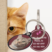 Funny Custom Pet ID Tag with Photo - Personalise 