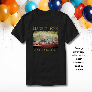 Funny Custom Photo Birthday Vintage Ltd Edition T-Shirt
