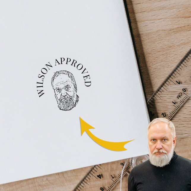 Funny Custom Photo Teacher Classroom Approved Rubber Stamp (Creator Uploaded)