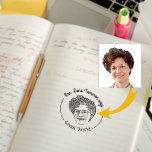 Funny Custom Photo Teacher Classroom Great Work Rubber Stamp<br><div class="desc">This "Teacher" rubber stamp features a  custom photo name and message.</div>