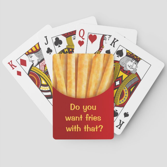 Funny Custom Playing Cards French Fries (Back)