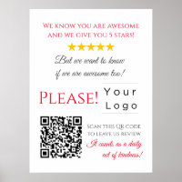 Funny Custom QR Code Business Logo Review red