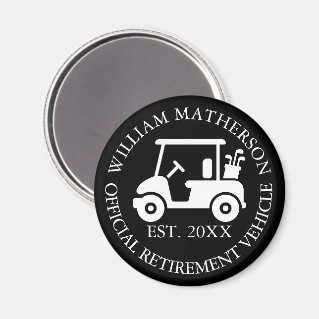 Funny Custom Retirement Cart Buggy  Magnet (Front/Back)
