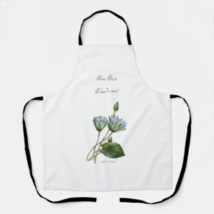 Funny custom Sarcastic Elegant Floral Nymphea Apron
