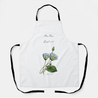 Funny custom Sarcastic Elegant Floral Nymphea Apron